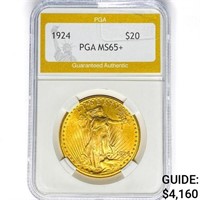 1924 $20 Gold Double Eagle PGA MS65+