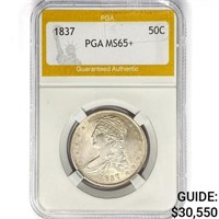 1837 Capped Bust Half Dollar PGA MS65+
