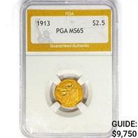 1913 $2.50 Gold Quarter Eagle PGA MS65