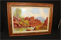 Signed Oil on Canvas Southwestern Theme