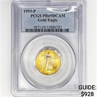 1993-P US $10 1/4oz. Gold Eagle PCGS PR69 DCAM