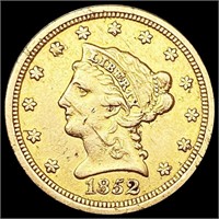 1852 $2.50 Gold Quarter Eagle NEARLY UNCIRCULATED