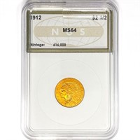 1912 $2.50 Gold Quarter Eagle NGS MS64