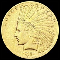 1911-S $10 Gold Eagle NEARLY UNCIRCULATED