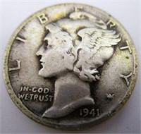 1941-D Mercury Silver Dime