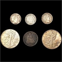 (6) Misc Coins (1877, 1899, 1908-D, 1911, 1938, 1
