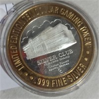 "Silver Club" Silver Strike $10 Gaming Coin