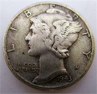 1943 Mercury Silver Dime