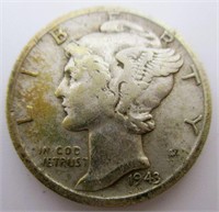 1943-S Mercury Silver Dime