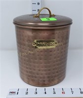 Hammered Copper Finish Cookie Jar