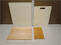 (4) Cutting Boards - Plastic & Wood