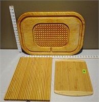 (3) Wooden Cutting Boards
