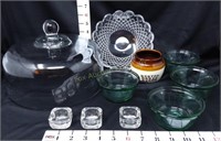 Glass Dome, Glassware & Mini Bean Pot