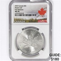 2023 Canada $5 1oz. Silver NGC MS70 1st Release