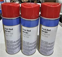 3 Cans Ford Red BD 1381 Spray Paint