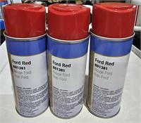 3 Cans Ford Red BD 1381 Spray Paint