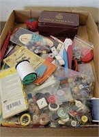 Box of Sewing Supplies