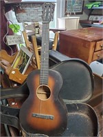 Vtg. Oahu Acoustic Guitar & case