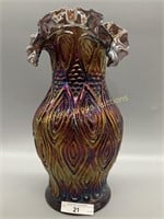 Millersburg radium amethyst Mitered Ovals vase