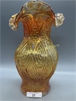 Millersburg radium marigold Mitered Ovals vase