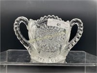 Millersburg frosted crystal Hobstar & Feather