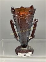 Millersburg purple Acorn 2-handled vase