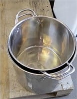 (2) Stainless Pots