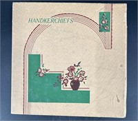 4 Beautiful Antique Hand Sewn Handkerchiefs IOB