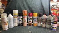 Partial cans of paint, chalk paint