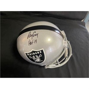 Ray Guy Signed Replica Helmet Schwartz Coa