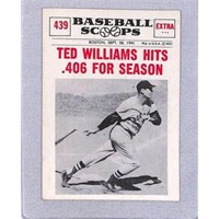 1961 Nu Card Scoops Ted Williams Nice Condition