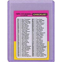 1975 Topps Mini Checklist Nice Condition