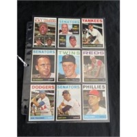 (9) 1964 Topps Baseball Cards High Grade