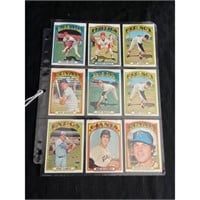 (9) 1972 Topps Baseball High # Cards