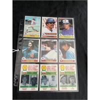 (9) 1979 Topps Baseball Stars/hof