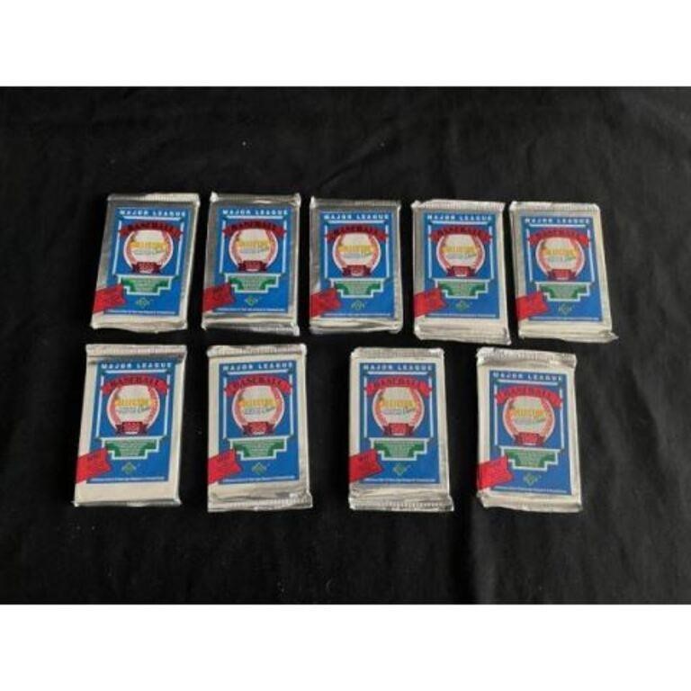 (9) 1989 Upper Deck Series 1 Unopened Wax Packs