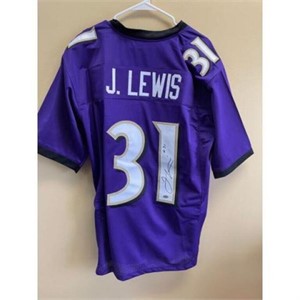 Jamal Lewis Signed Jersey Schwartz Coa