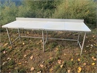 Stainless 8'x30" Meat Cutting Table