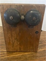 Antique Telephone Box Bells Crank 5 Bar Magneto