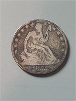1855 Silver Seated Liberty Half Dollar