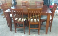 Bistro style kitchen table with six chairs-