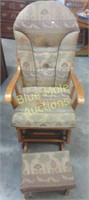 Glider rocker with footstool-43"tall