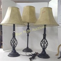 3 lamps-29" & 26"tall