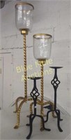 4 candle holders -38",28",18",15"tall