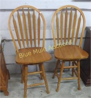 Two swivel bar stools-44"tall