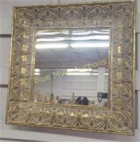Gold color hanging mirror-34x34