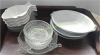 Fish dishes, bird bowl, serving bowls