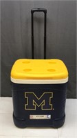 Uofm Igloo Ice Cube Rolling Portable Cooler