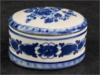 Delft Blue Holland Porcelain Trinket Box