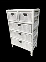 White Wicker Dresser/Storage